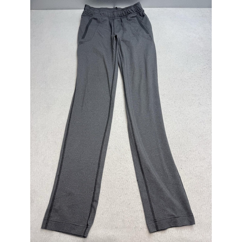 Lululemon Track Pants Mens Small Gray Jersey Stretch Zip Pocket Athletic Running